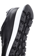 Men's Black Lace-Up Leather Casual Sneaker | Derimod