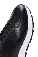 Men's Black Lace-Up Leather Casual Sneaker | Derimod