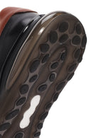 Men's Black Lace-up Thick-Sole Leather Casual Sneaker | Derimod