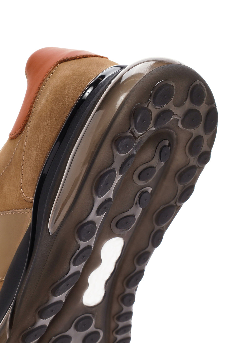 Erkek Bej Bağcıklı Nubuk Deri Casual Sneaker