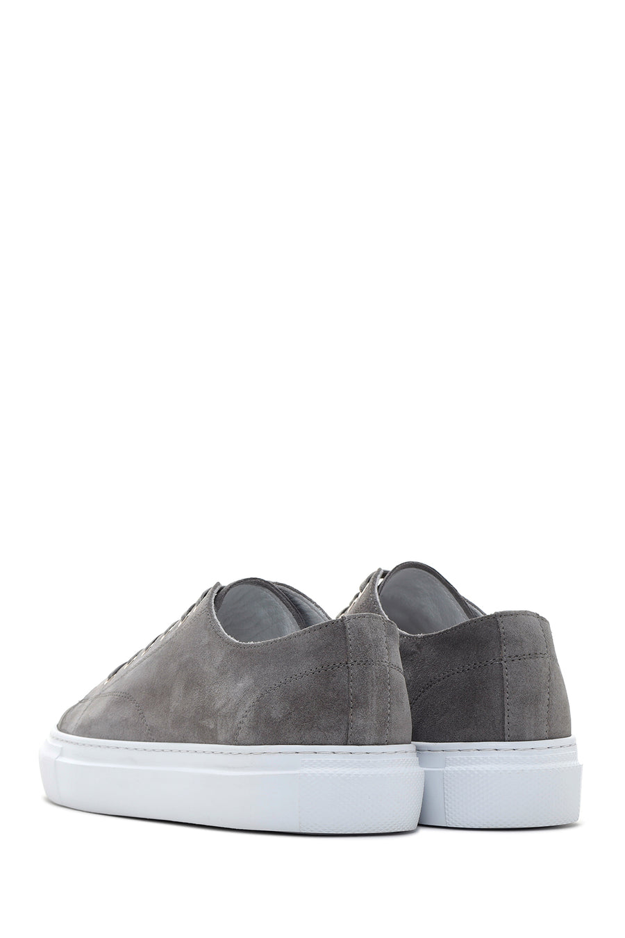 Men's Gray Thick Soled Suede Leather Sneaker