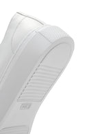 Men's White Lace-up Leather Sneaker | Derimod