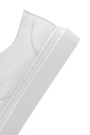 Men's White Lace-up Leather Sneaker | Derimod