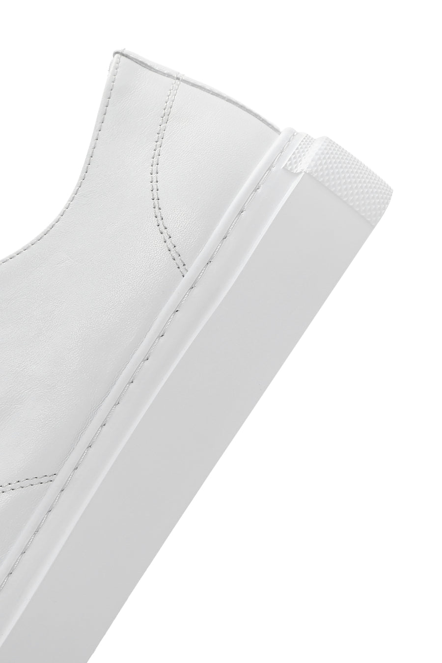 Erkek Beyaz Bağcıklı Deri Sneaker