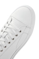 Men's White Lace-up Leather Sneaker | Derimod