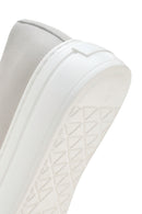 Erkek Beyaz Kalın Tabanlı Bağcıklı Deri Sneaker | Derimod