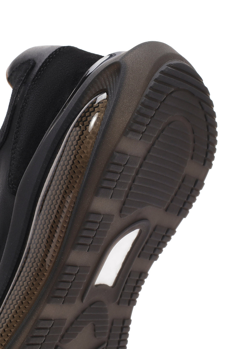 Men's Black Thick Sole Lace Up Leather Sneaker