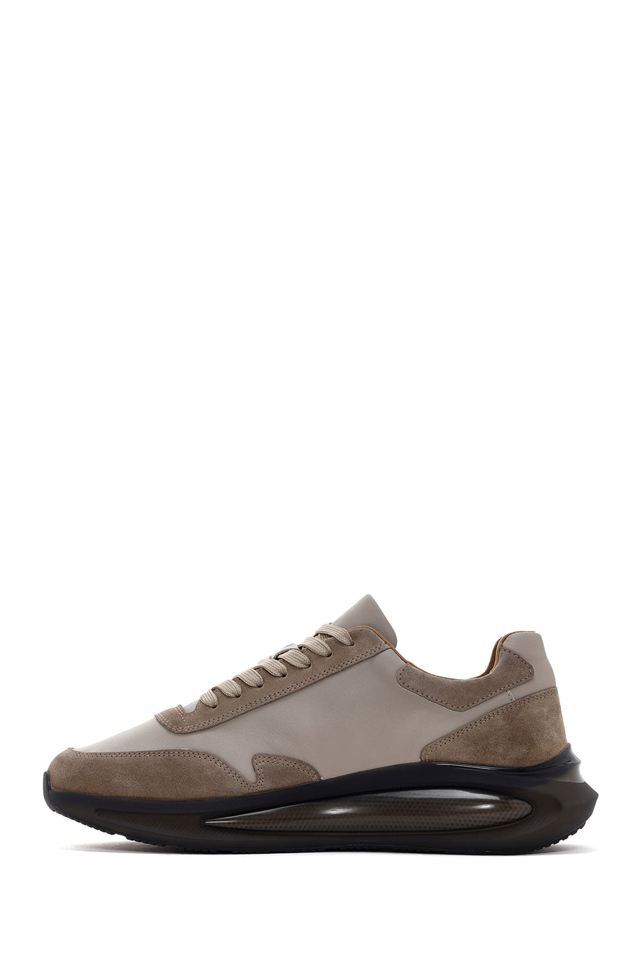 Men's Mink Thick Sole Lace-up Leather Sneaker