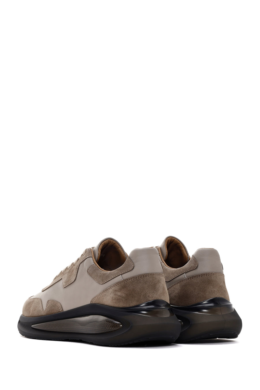 Men's Mink Thick Sole Lace-up Leather Sneaker