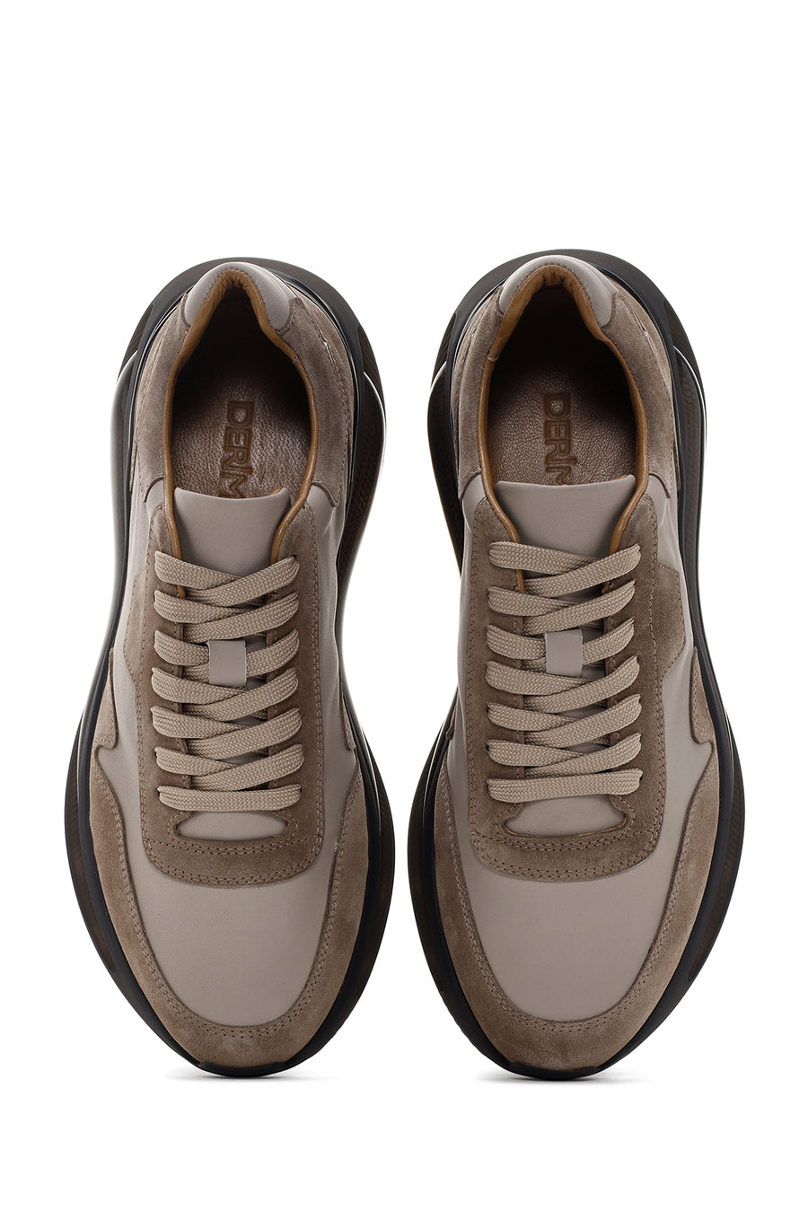 Men's Mink Thick Sole Lace-up Leather Sneaker