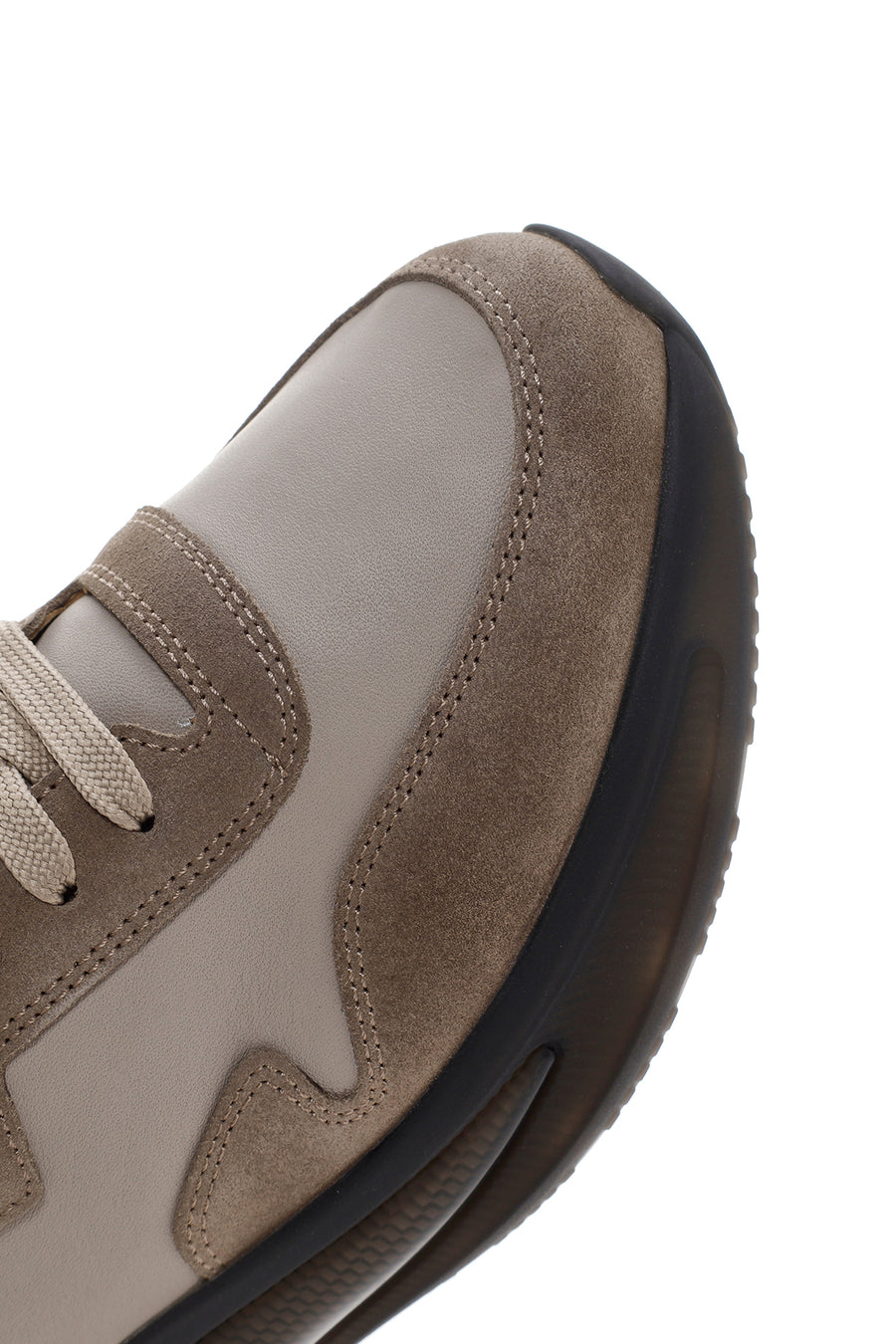 Men's Mink Thick Sole Lace-up Leather Sneaker