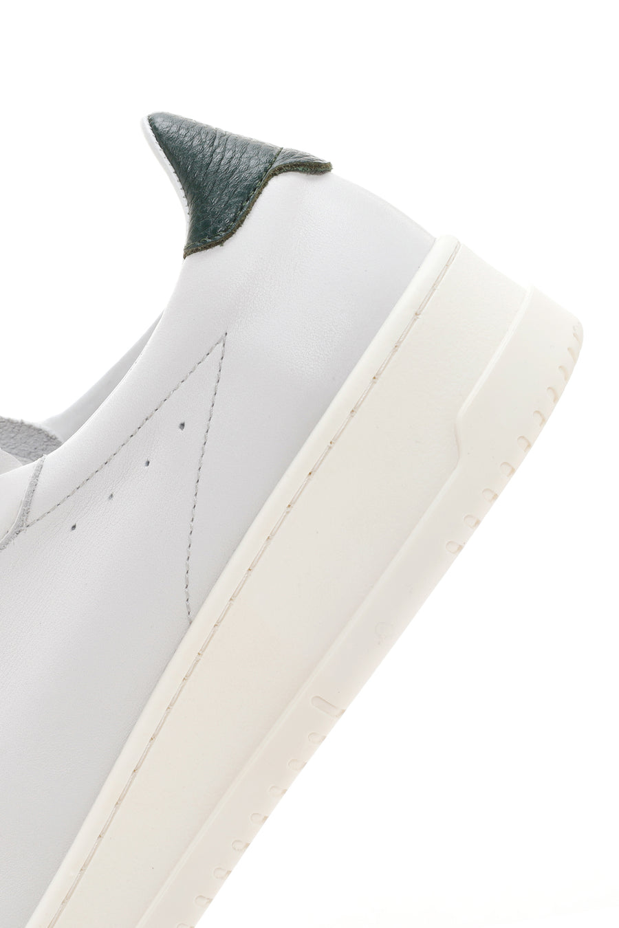 Erkek Beyaz Kalın Tabanlı Bağcıklı Deri Sneaker