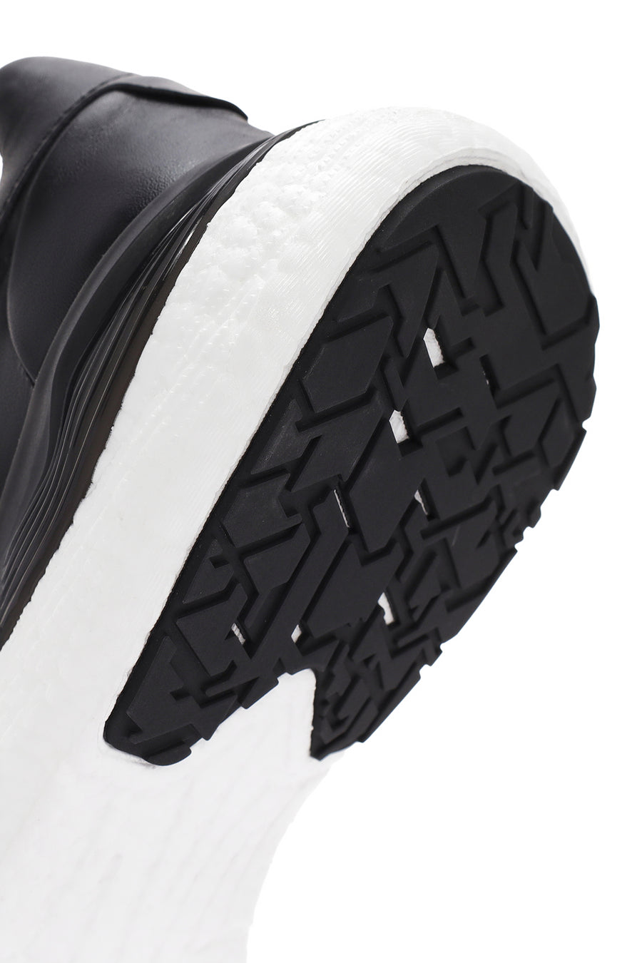 Erkek Siyah Bağcıklı Kalın Tabanlı Deri Sneaker