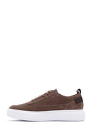Men's Mink Lace-Up Thick Soled Suede Leather Sneaker | Derimod