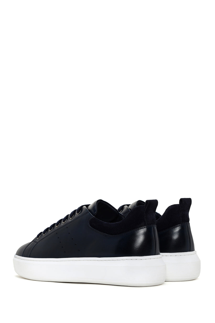 Men's Navy Blue Leather Sneaker