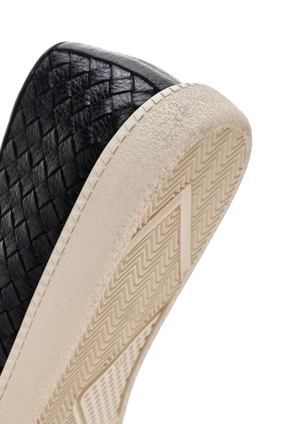 Erkek Siyah Örgü Deri Casual Loafer
