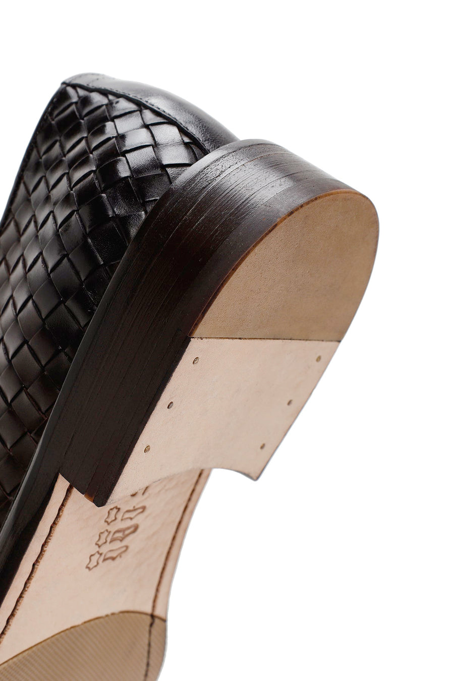 Men's Brown Lace-up Knitted Leather Classic Shoes