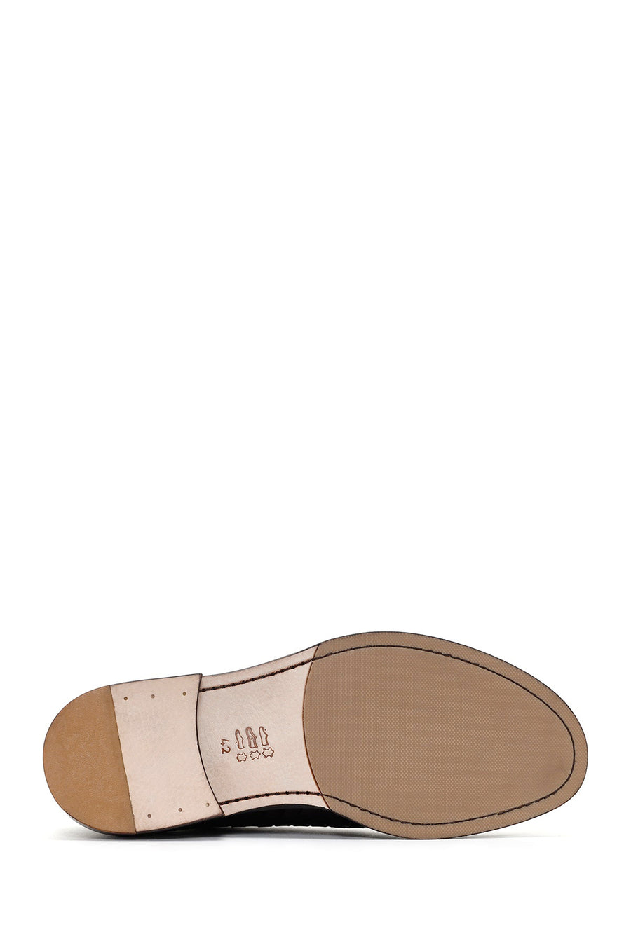 Men's Brown Lace-up Knitted Leather Classic Shoes