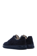 Men's Navy Blue Lace-up Suede Leather Sneaker | Derimod