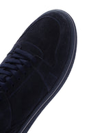 Men's Navy Blue Lace-up Suede Leather Sneaker | Derimod