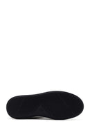 Men's Black Lace-Up Knitted Leather Casual Shoes | Derimod