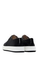 Men's Black Lace-Up Knitted Leather Casual Shoes | Derimod