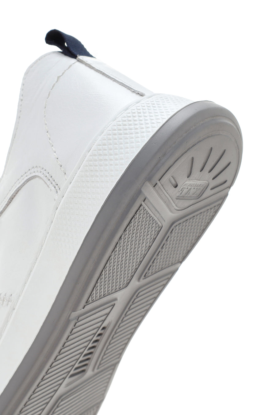Men's White Lace-up Leather Sneaker
