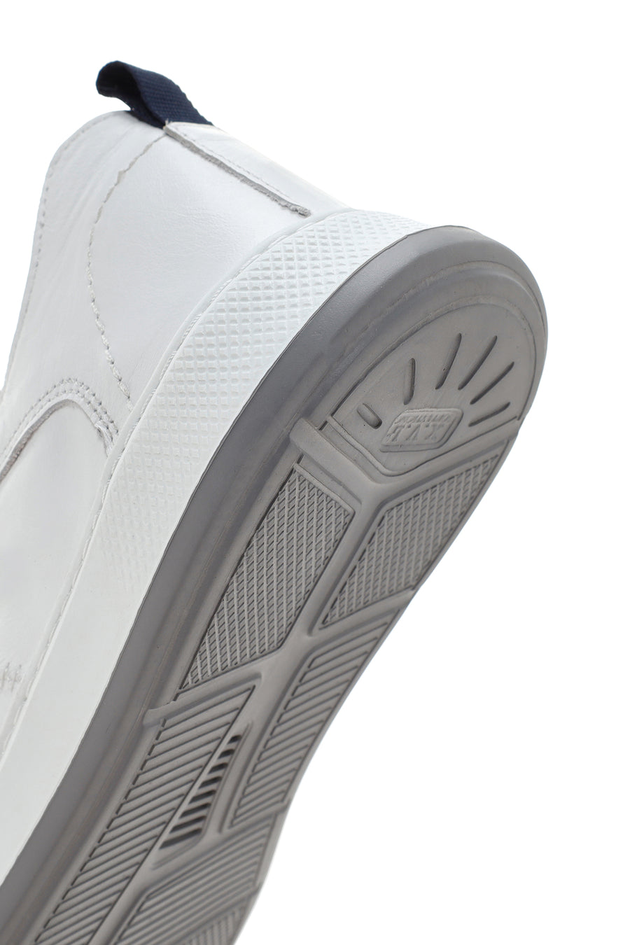 Men's White Lace-up Leather Sneaker