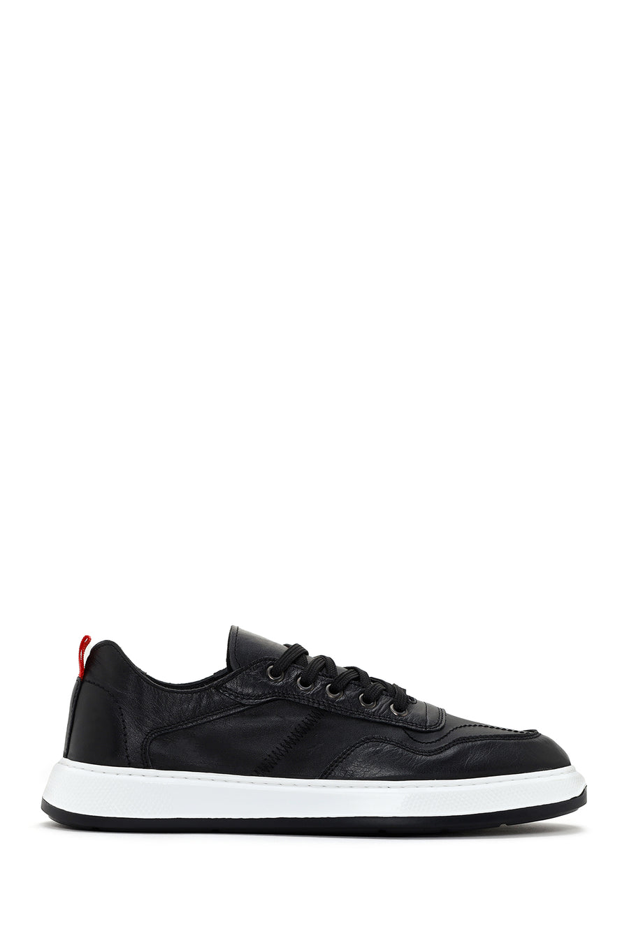 Men's Black Lace-up Leather Sneaker 24SFD616018 | Derimod