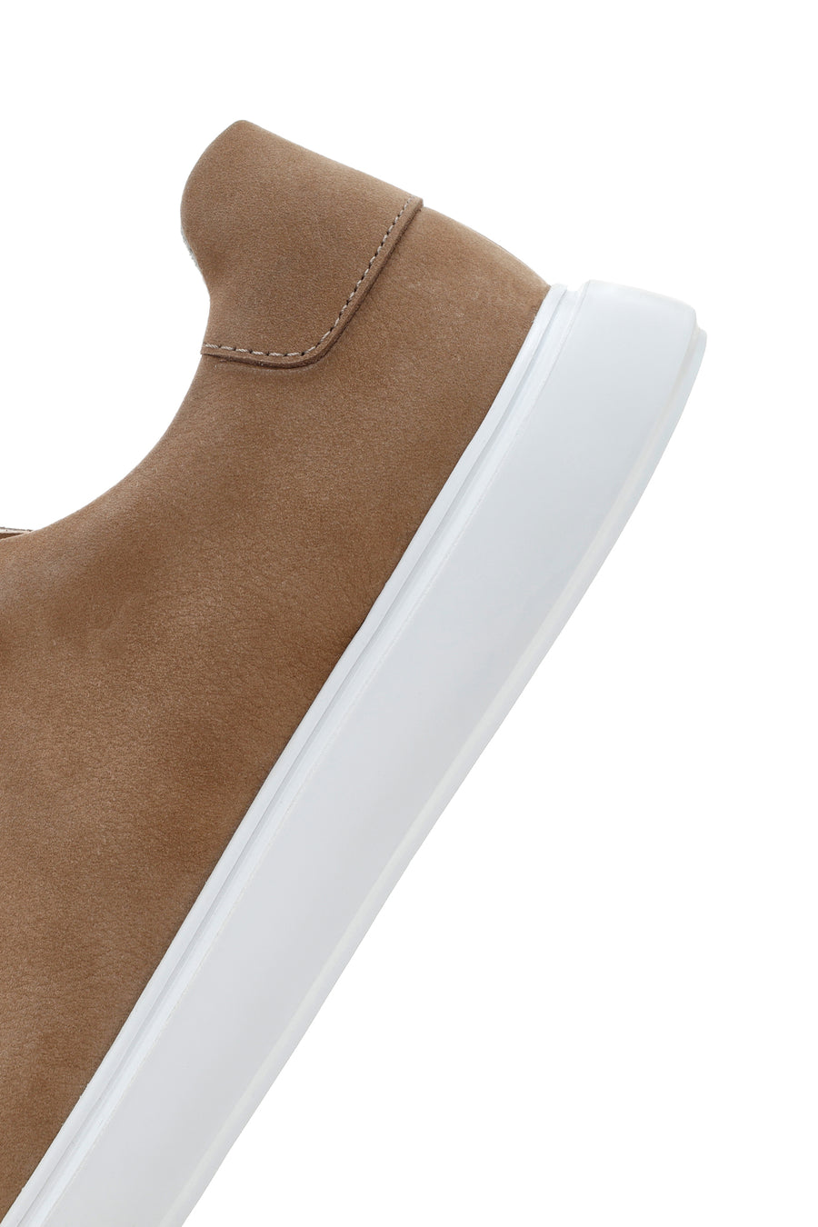 Erkek Vizon Bağcıklı Nubuk Deri Sneaker