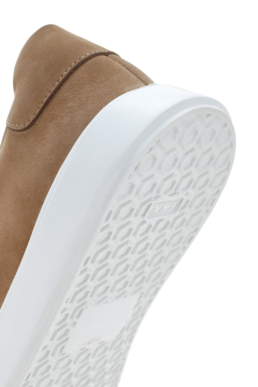 Erkek Vizon Bağcıklı Nubuk Deri Sneaker