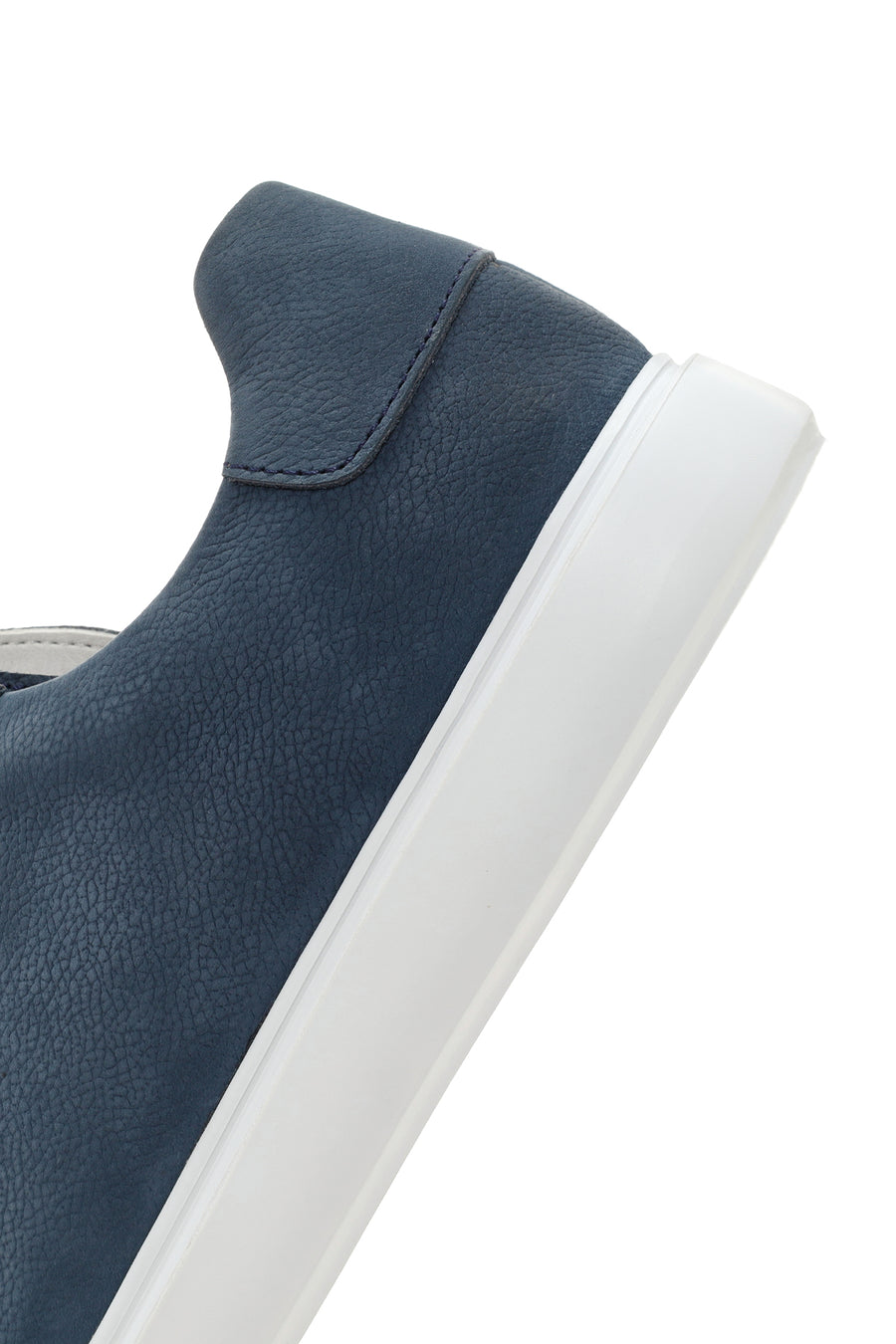 Erkek Lacivert Bağcıklı Nubuk Deri Sneaker