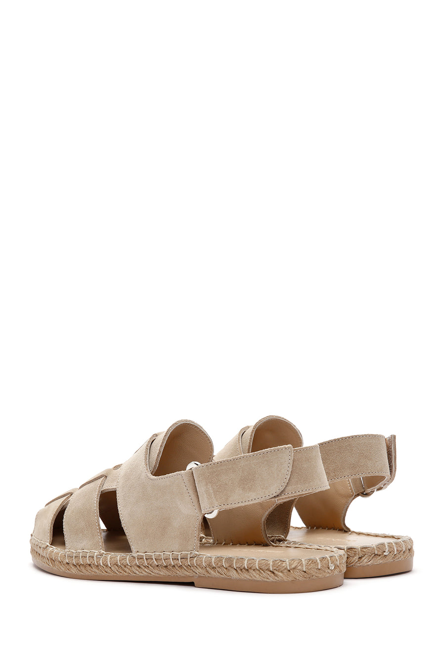 Men's Beige Suede Leather Sandals