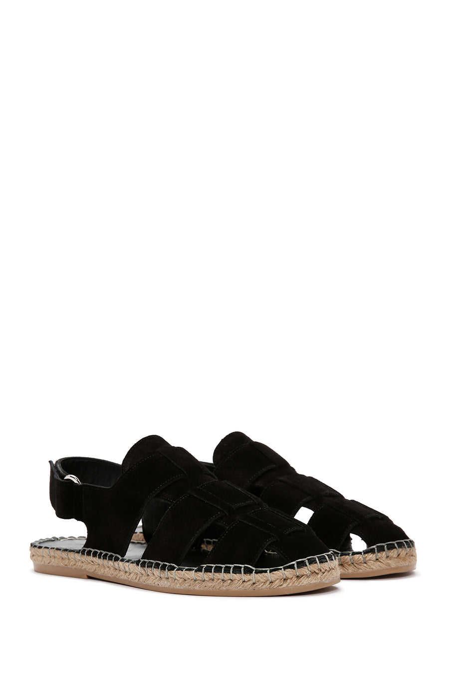 Men's Black Suede Leather Sandals