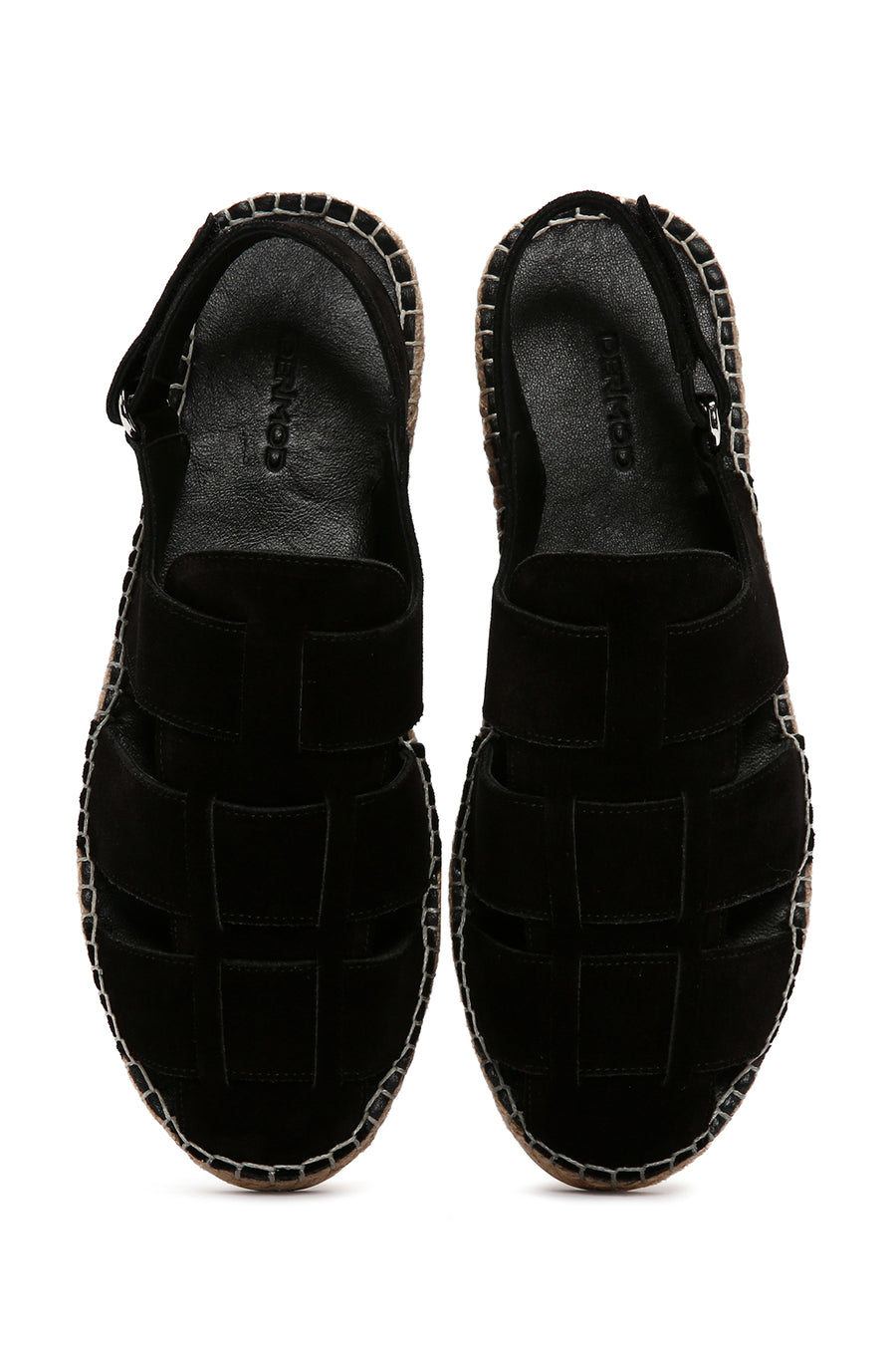 Men's Black Suede Leather Sandals