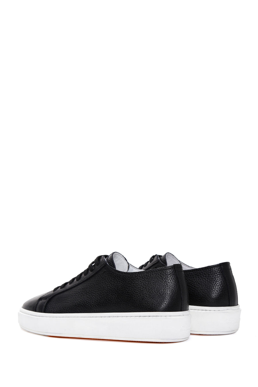 Men's Black Lace-up Leather Sneaker