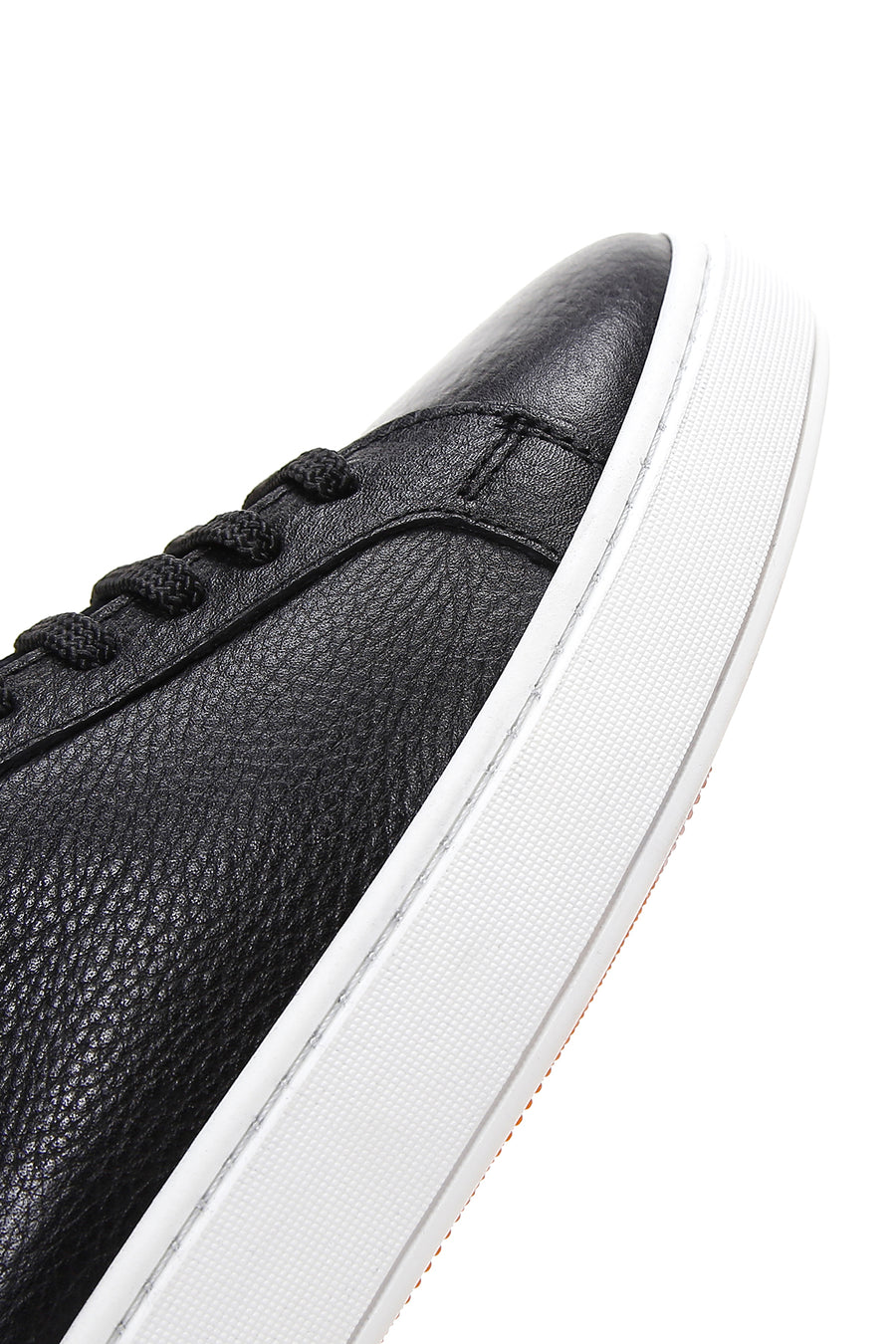 Men's Black Lace-up Leather Sneaker