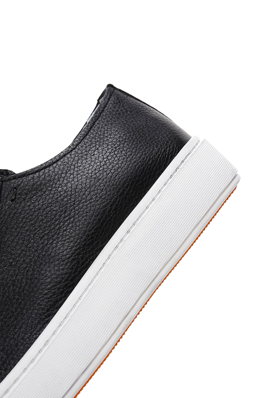 Men's Black Lace-up Leather Sneaker