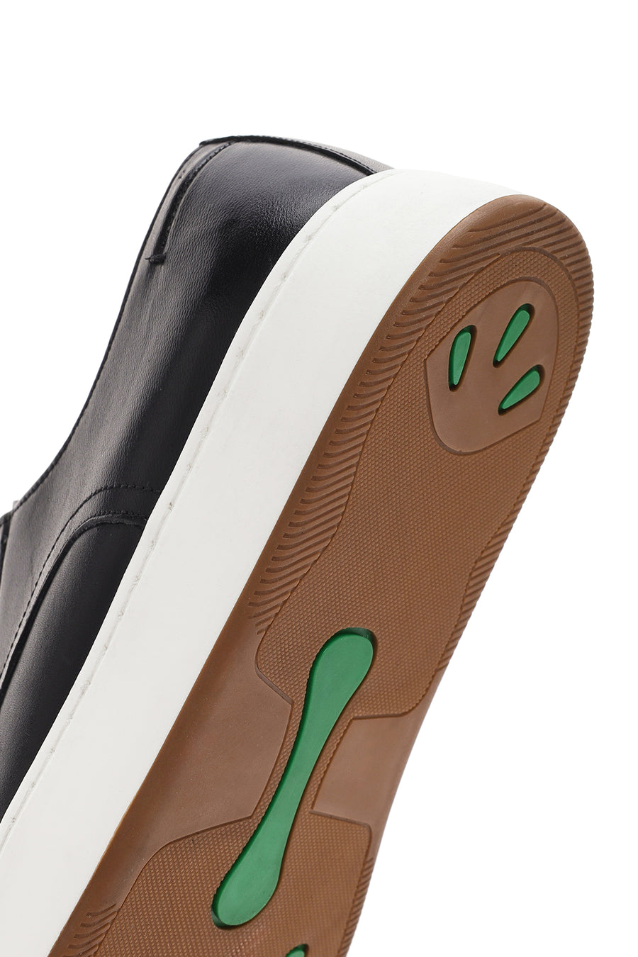 Erkek Siyah Bağcıklı Deri Sneaker