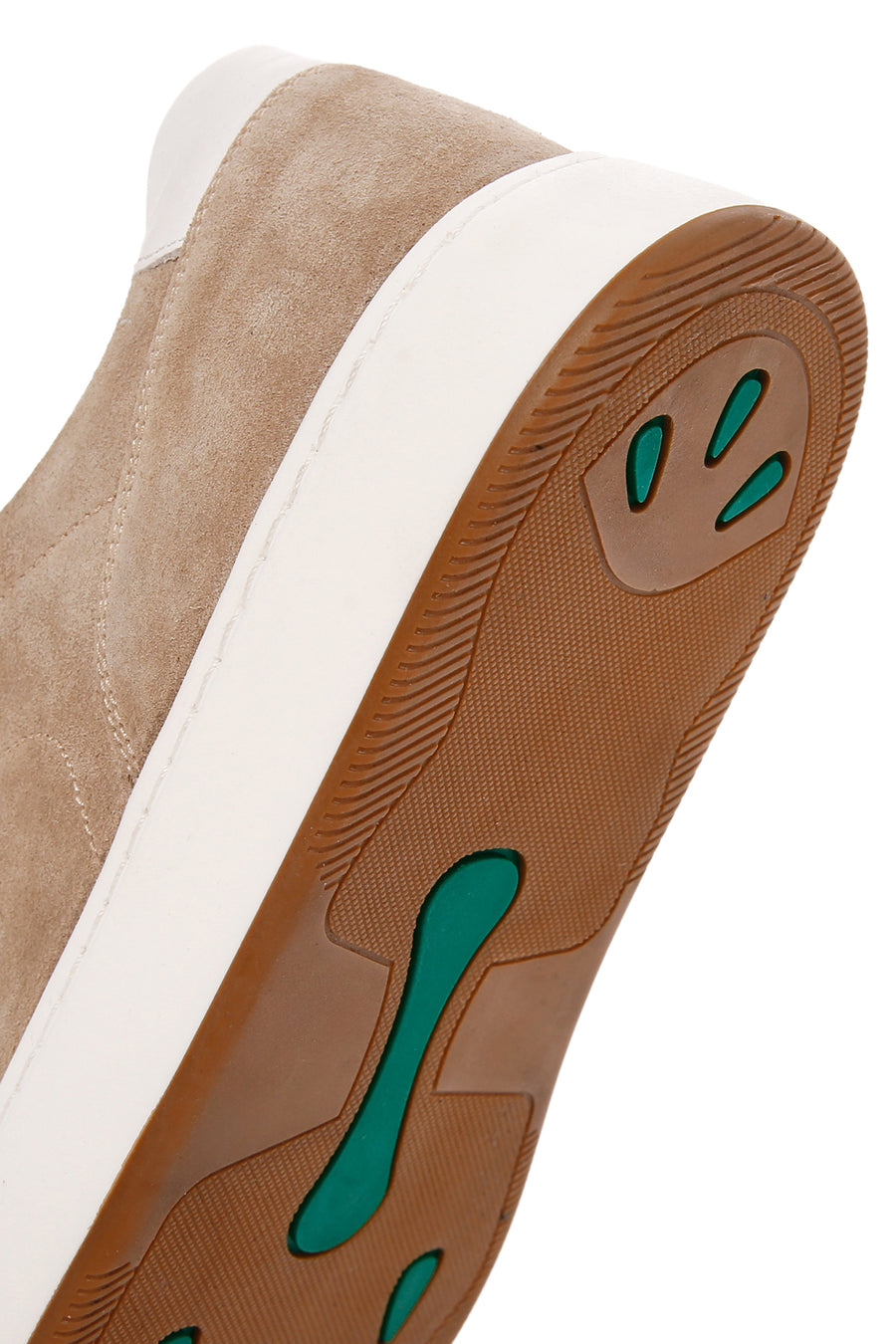 Men's Beige Lace-up Suede Leather Sneaker