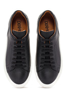 Men's Black Lace-up Leather Sneaker | Derimod