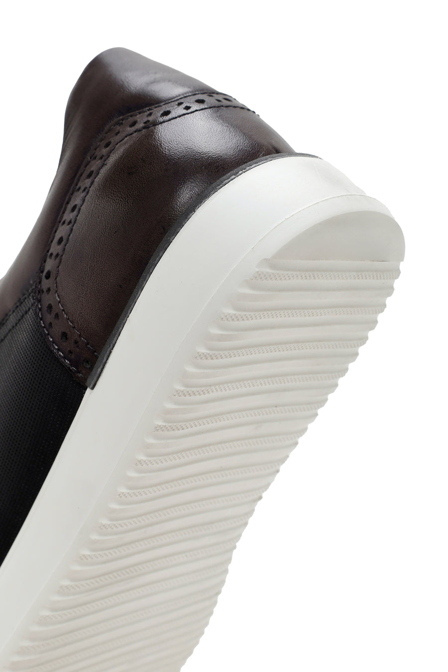 Men's Black Lace-up Leather Sneaker