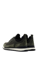 Men's Khaki Lace-up Leather Sneaker | Derimod