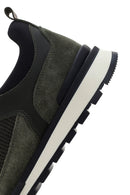 Men's Khaki Lace-up Leather Sneaker | Derimod