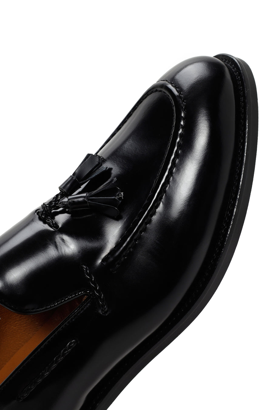 Men's Black Tasseled Leather Loafer
