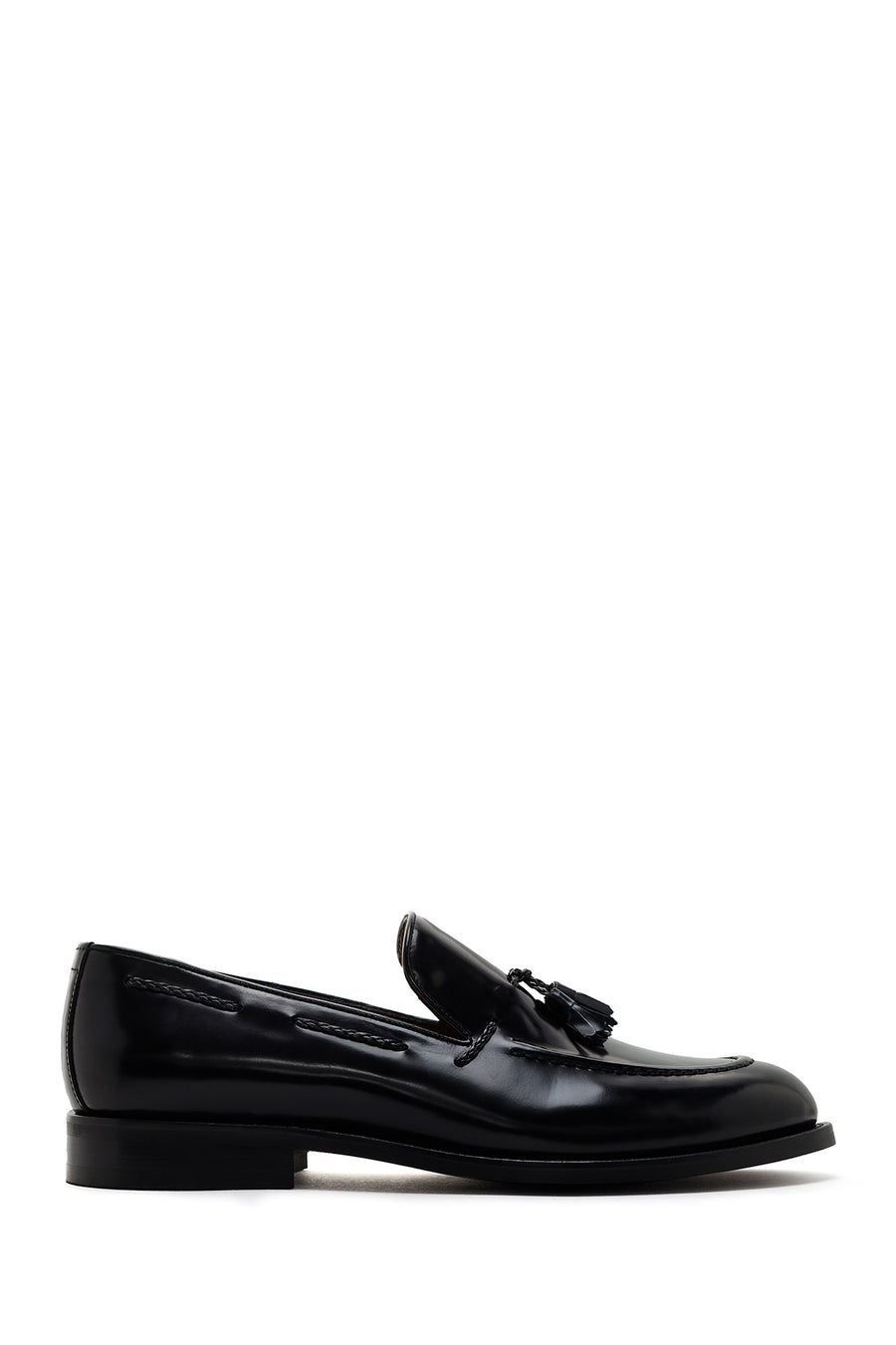 Men's Black Tasseled Leather Loafer