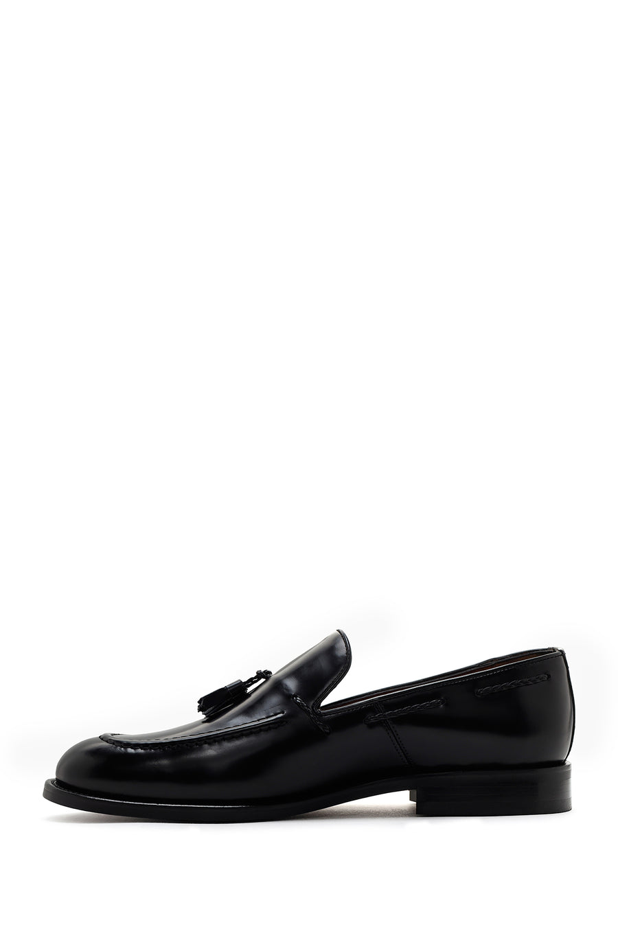Men's Black Tasseled Leather Loafer