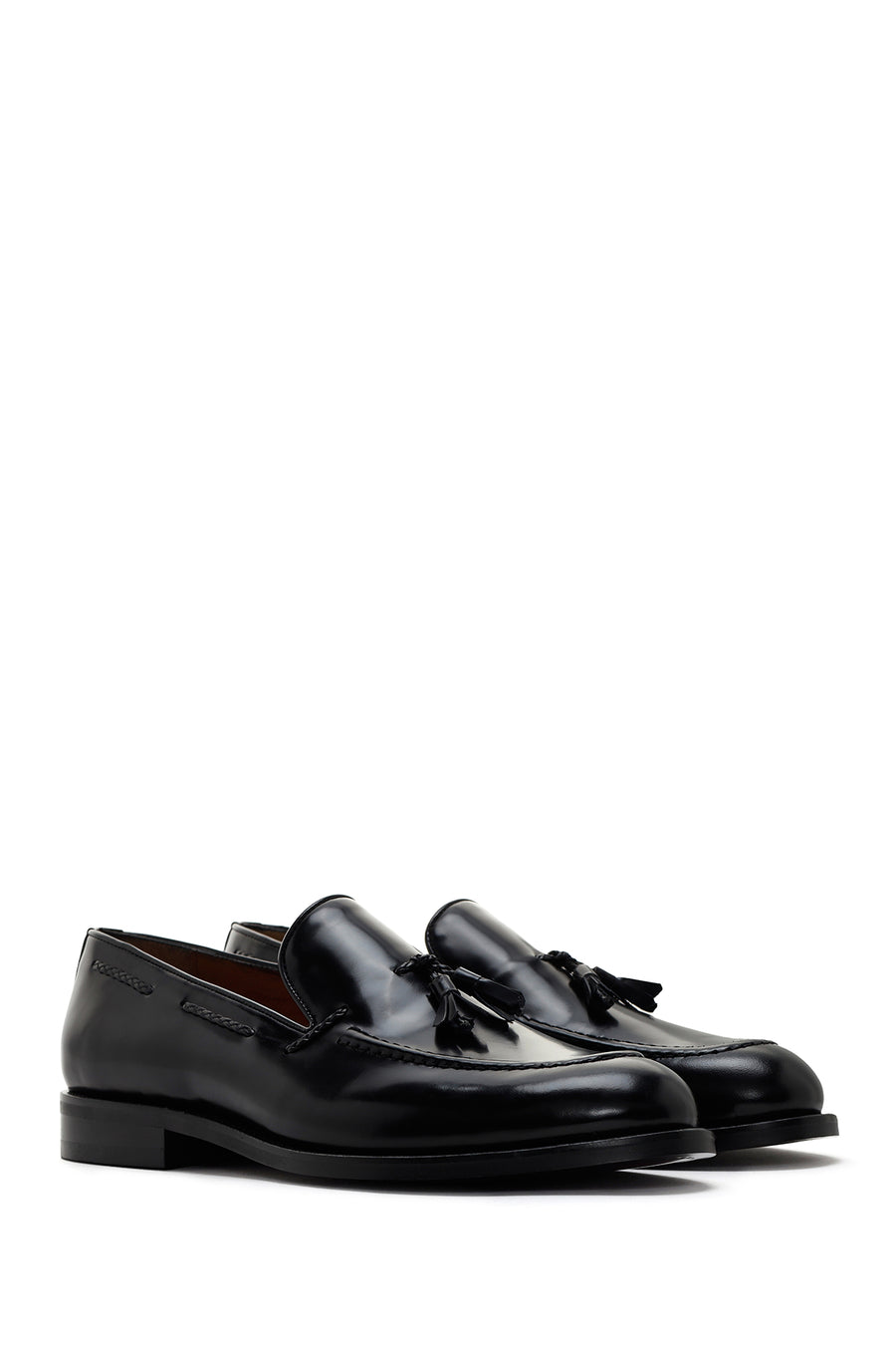 Men's Black Tasseled Leather Loafer