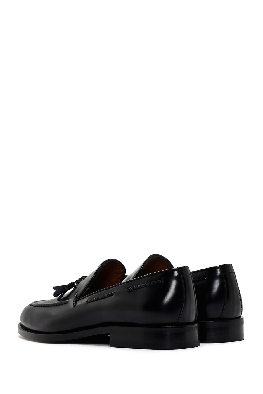 Men's Black Tasseled Leather Loafer