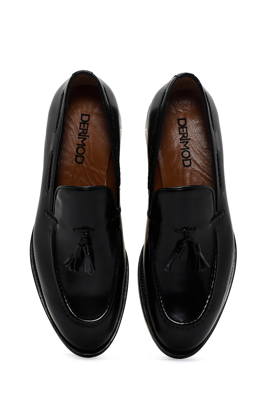 Men's Black Tasseled Leather Loafer